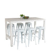 In & Outdoor Bar Table White