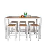 In & Outdoor Bar Table White