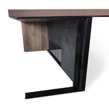 AFTAN BLACK HAWK Limited Edition - Executive Desk Pedestal & Left Mobile Return 180cm - Warm Oak & Black