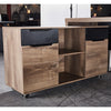 AFTAN BLACK HAWK Limited Edition - Executive Desk Pedestal & Left Mobile Return 180cm - Warm Oak & Black