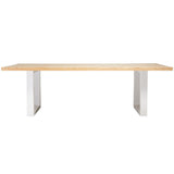 Apollo White 1800 Natural Elm Dining Table 