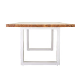 Apollo White 1800 Natural Elm Dining Table 