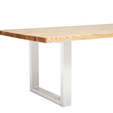 Apollo White 1800 Natural Elm Dining Table 