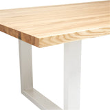 Apollo White 1800 Natural Elm Dining Table 