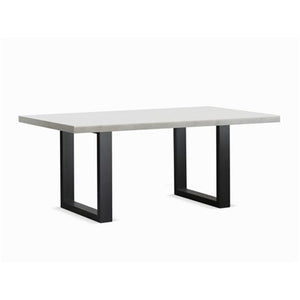 Apollo Black 2100 Faux White Marble Dining Table