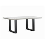 Apollo Black 2400 Faux White Marble Dining Table