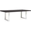 Apollo White 2100 Black Polished Concrete Dining Table