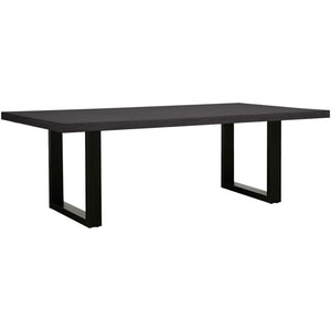 Apollo Black 2400 Black Polished Concrete Dining Table 